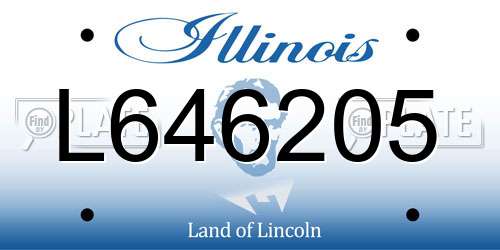 L646205 Illinois License Plate