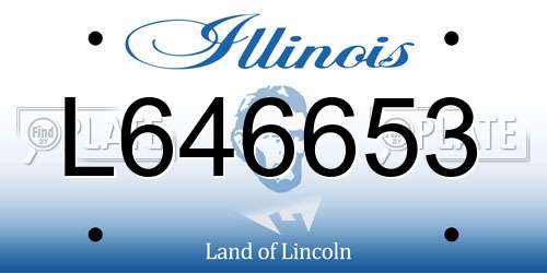 L646653 Illinois License Plate