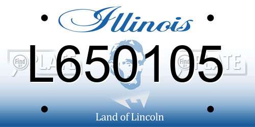 L650105 Illinois License Plate