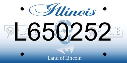 L650252 Illinois License Plate