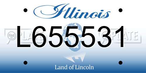 L655531 Illinois License Plate