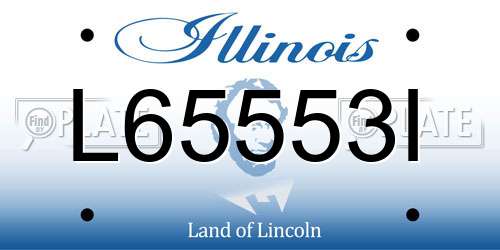L65553I Illinois License Plate