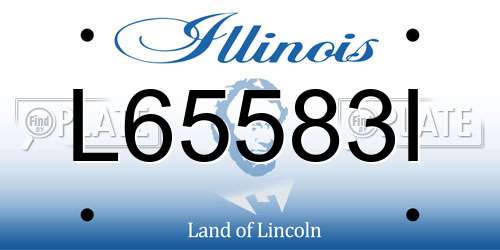 L65583I Illinois License Plate