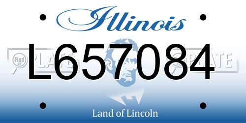L657084 Illinois License Plate