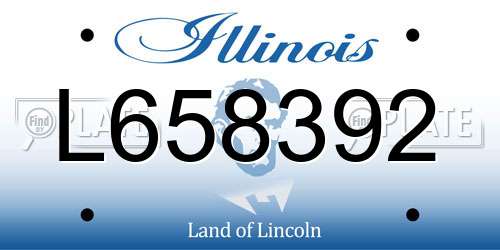 L658392 Illinois License Plate