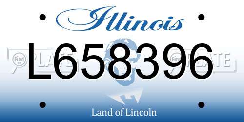 L658396 Illinois License Plate