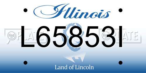 L65853I Illinois License Plate