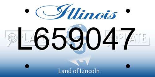 L659047 Illinois License Plate