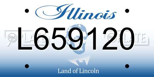 L659120 Illinois License Plate