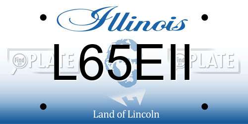 L65EII Illinois License Plate