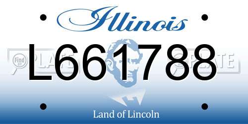 L661788 Illinois License Plate