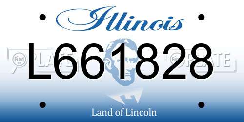 L661828 Illinois License Plate