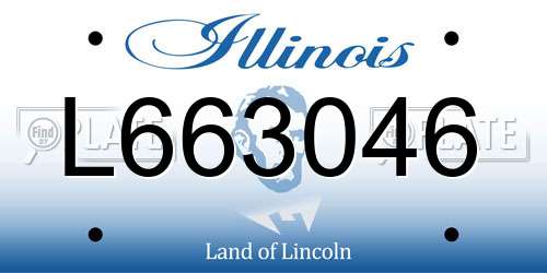L663046 Illinois License Plate