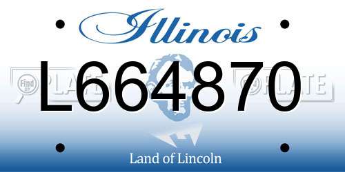 L664870 Illinois License Plate