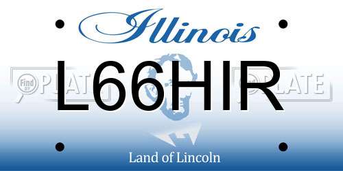L66HIR Illinois License Plate