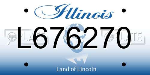 L676270 Illinois License Plate