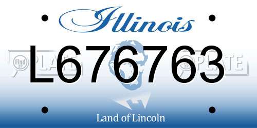 L676763 Illinois License Plate