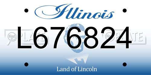 L676824 Illinois License Plate