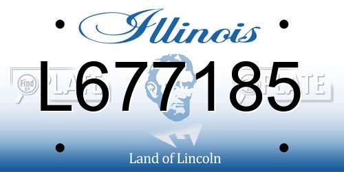 L677185 Illinois License Plate