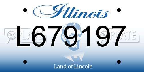 L679197 Illinois License Plate