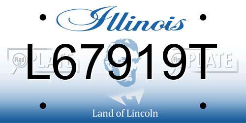 L67919T Illinois License Plate