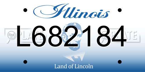 L682184 Illinois License Plate