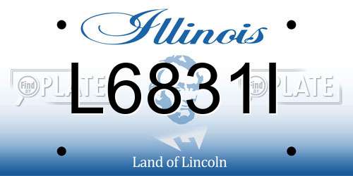 L6831I Illinois License Plate