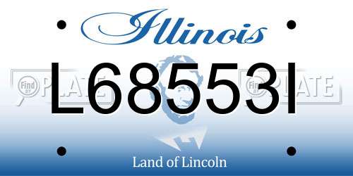 L68553I Illinois License Plate
