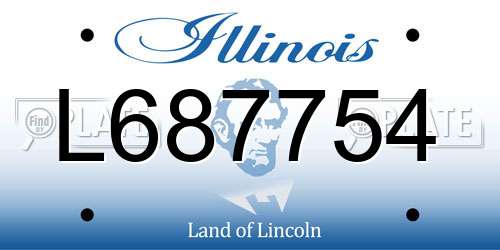 L687754 Illinois License Plate