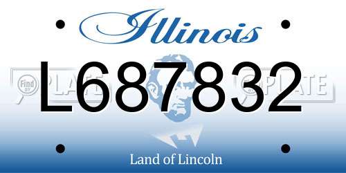 L687832 Illinois License Plate