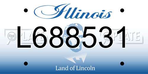 L688531 Illinois License Plate