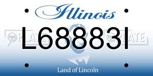 L68883I Illinois License Plate