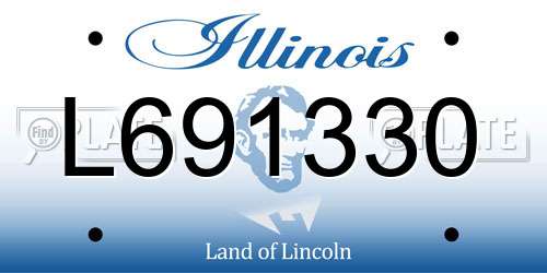 L691330 Illinois License Plate