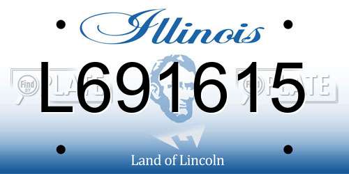 L691615 Illinois License Plate
