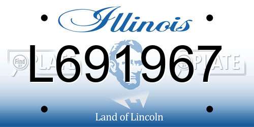 L691967 Illinois License Plate