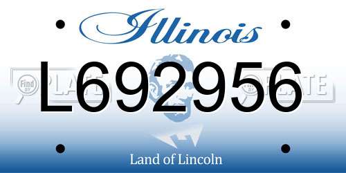 L692956 Illinois License Plate