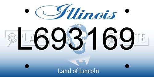 L693169 Illinois License Plate