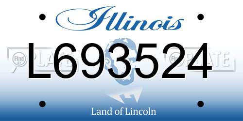 L693524 Illinois License Plate