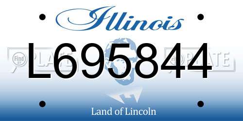 L695844 Illinois License Plate
