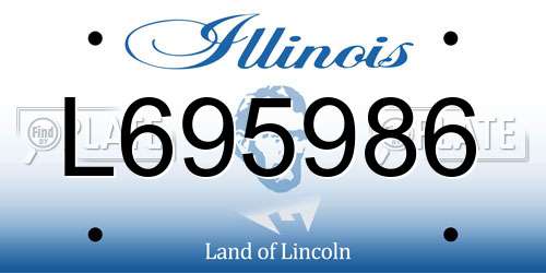 L695986 Illinois License Plate