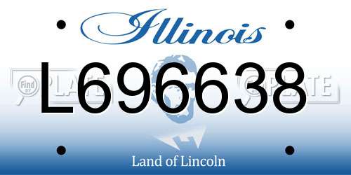 L696638 Illinois License Plate
