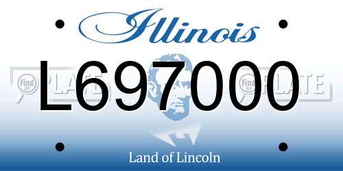L697000 Illinois License Plate