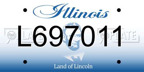 L697011 Illinois License Plate