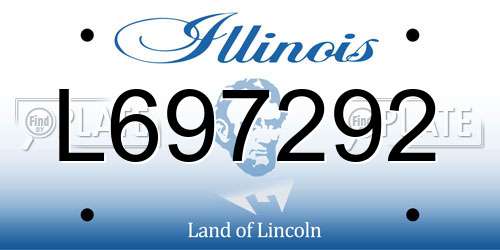 L697292 Illinois License Plate