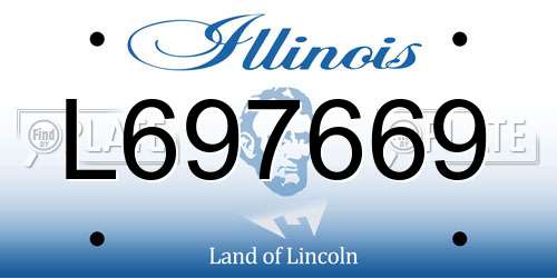 L697669 Illinois License Plate