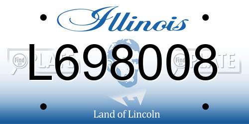L698008 Illinois License Plate