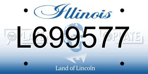 L699577 Illinois License Plate