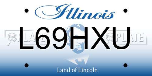 L69HXU Illinois License Plate