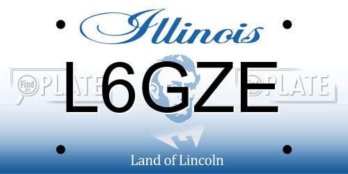 L6GZE Illinois License Plate