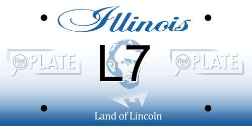 L7 Illinois License Plate